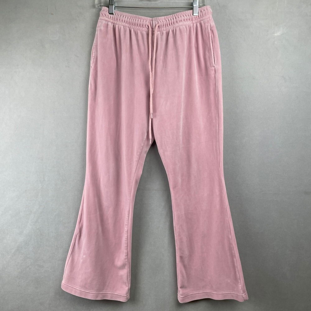 Colsie Pale Pink Velour Flare Pants Lounge Stretch Girly Y2K Sleepwear Womens XL